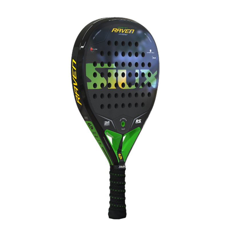 Siux Raven Hybrid 3K Siux Raven Hybrid 3K Black/Green Rackets Unisex